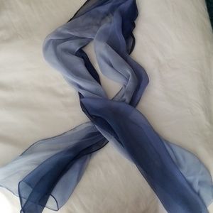 Blue chambray scarf
